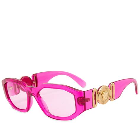 clear pink versace glasses|versace pink sunglasses for women.